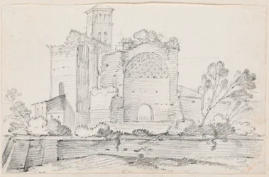 Ruïnes van de Tempel van Venus en Rome in het Forum