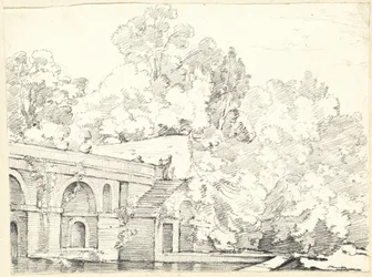 De visvijver bij Villa Madama