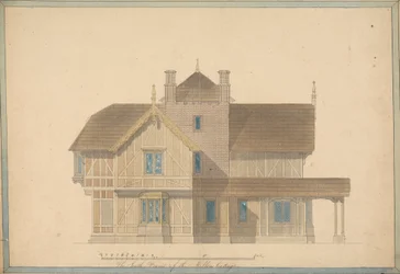 Het Huisje van de Molenaar bij Chatsworth: Zuidelijke Vooraanzicht