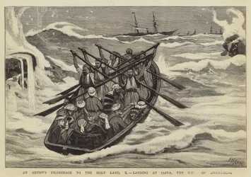 Een kunstenaarspilgrimage naar het Heilige Land, X, landing in Jaffa, de Rots van Andromeda