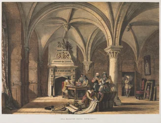 Hal, Bolsover Castle, Derbyshire, 1840