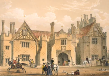 Toernooi oefening, Compton Wynyates, Warwick, midden 1600