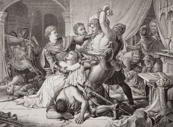 De inbeslagname van Roger de Mortimer (1287-1330) in Nottingham Castle