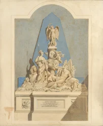 Ontwerp voor Het Drie Kapiteins Monument, ca. 1784
