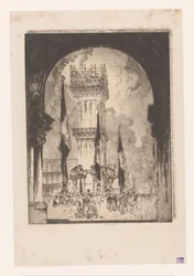 Campanile van Venetië in de steigers