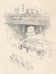 Hoek van Villiers Street, Charing Cross, 1896
