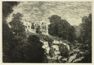Egglestone Abbey, vanaf de rivier