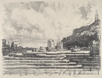 Eleusis, de Bestrating van de Tempel