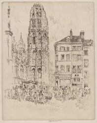 Bloemenmarkt en Botertoren, Rouen