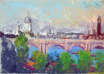 Londen over Waterloo Bridge
