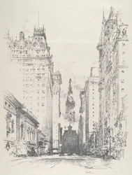 Broad Street vanaf Spruce Street, 1912
