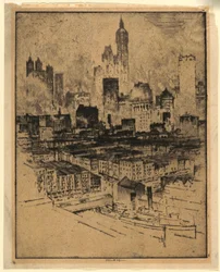 New York vanaf Brooklyn Bridge