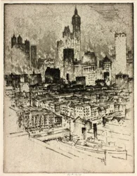 New York, vanaf de Brooklyn Bridge