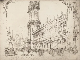 Herbouw van de Campanile, Venetië, No.II, 1911