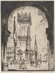 Herbouw van de Campanile, Venetië, No.I