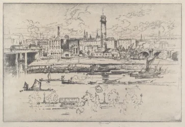 Schiettoren tussen de bruggen
