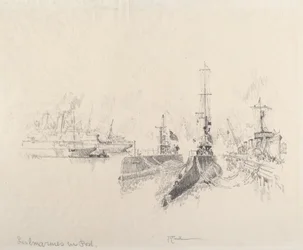 Onderzeeërs in de haven
