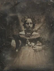 Jonge vrouw met een bloem, ca. 1842