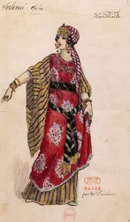 Herodias voor Salome, door Richard Strauss, uitgevoerd in de Opera Garnier in Parijs, 3 mei