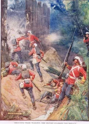 Schreeuwend hun strijdkreet stormden de Britten de bres in