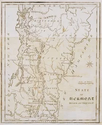 Kaart van de staat Vermont