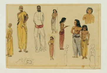 Singalese Priesters op Ceylon