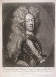 Ovaal portret van George II, koning van Groot-Brittannië, 1706