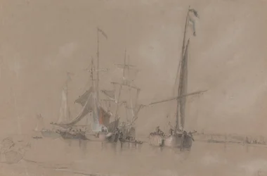 Schepen voor de Kust bij Corton