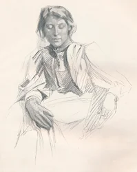 Studie in potlood, ca. 1897