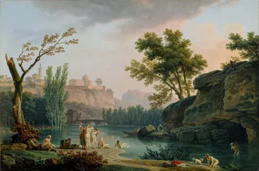 Zomeravonden, Italiaans landschap.