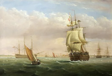 Haveningang met Schepen