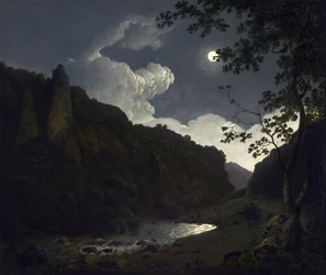 Dovedale bij maanlicht