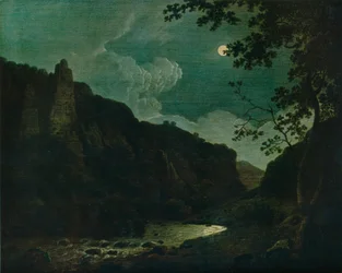 Dovedale bij maanlicht, 1784