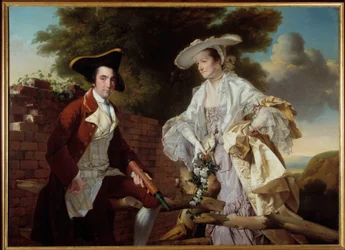 Portret van de cartograaf Peter Perez Burdett (1735-1793) en zijn vrouw Hannah