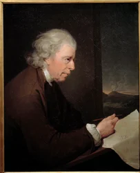 Portret van de horlogemaker, geoloog en natuurkundige John Whitehurst