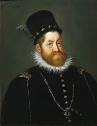 Keizer Rudolf II (schilderij op koper)