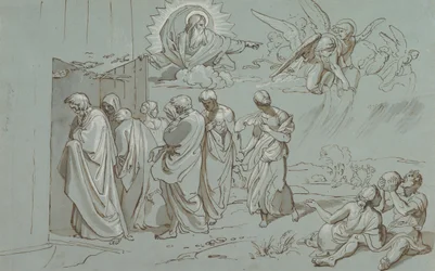 God Roept Noach en Zijn Familie in de Ark, 1827