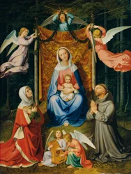 Bosrust (Madonna met kind, heilige Adelheid en heilige Franciscus)