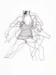 Abstracte dansende vrouw