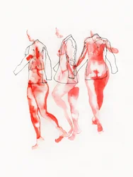 Abstracte rode figuren