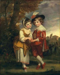 Lord Henry Spencer en Lady Charlotte Spencer, later Charlotte Nares: De jonge waarzeggers, ca. 1774-75