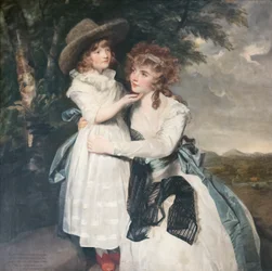 Miss Cocks en haar nichtje, circa 1790