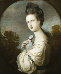 Portret van Miss Juliet Langton staand, halve lengte, 1764