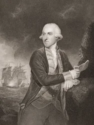 Samuel Hood, 1e Burggraaf Hood, illustratie uit 