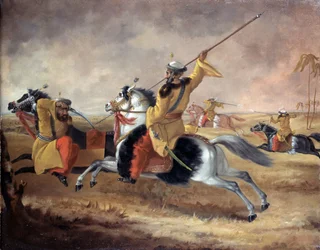 Skinners Horse in oefening, ca. 1840
