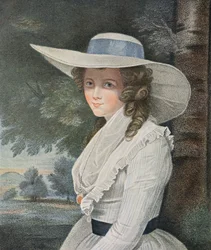 De zeer eerbiedwaardige gravin Spencer (overleden 1831), gegraveerd door Francesco Bartolozzi, uitgegeven door E.M. Diemar, 1787 (stippelgravure)