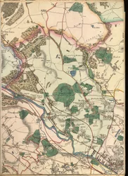 B3, Detail van kaart van tien mijl rond Leeds