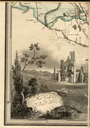 West End van Kirkstall Abbey (gravure)