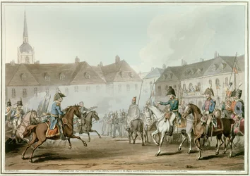 De geallieerde vorsten na de Slag bij Leipzig