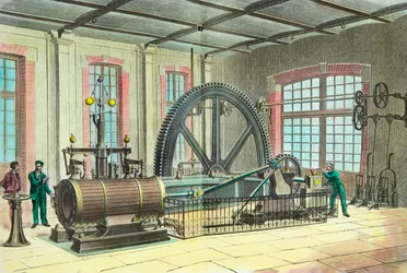 Machine met Corliss-systeem